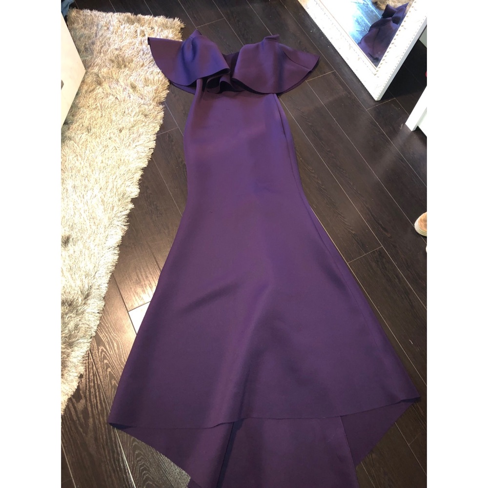 Va Va Voom Strapless Purple Mermaid Gown